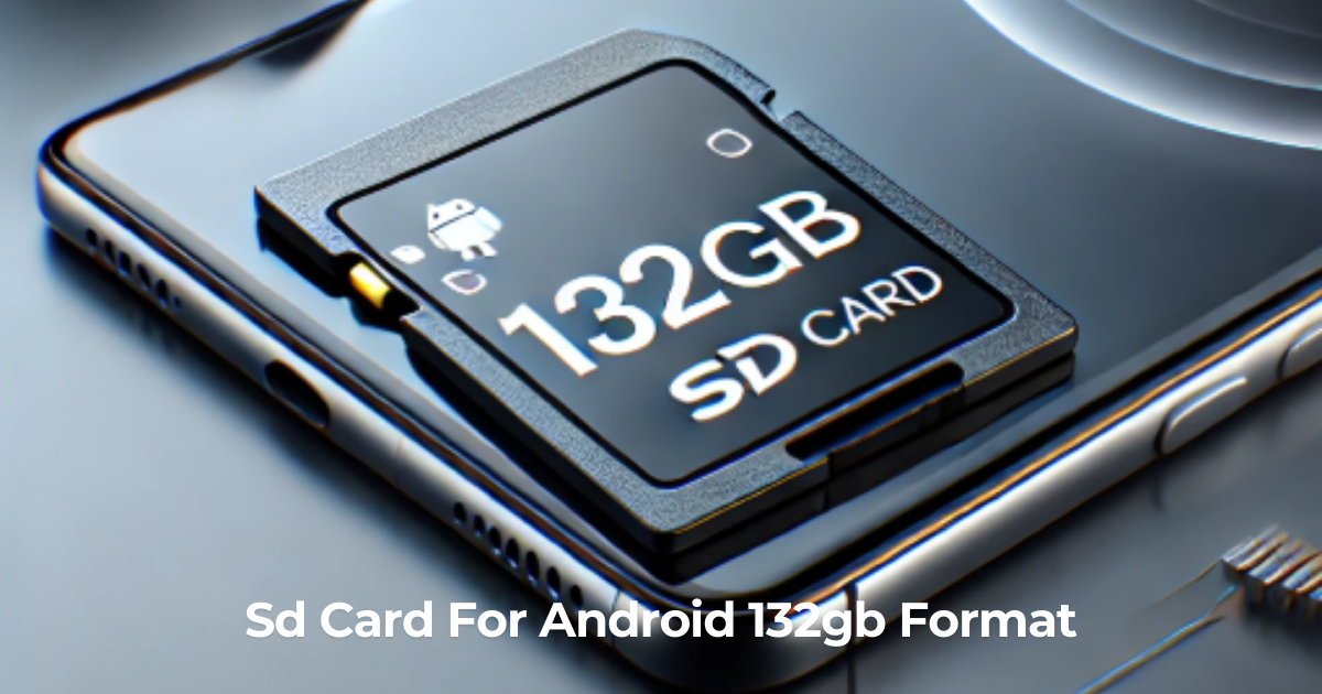 Sd Card For Android 132gb Format